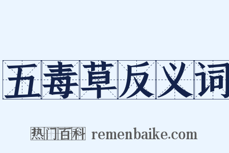 五毒草反义词是什么意思的图片